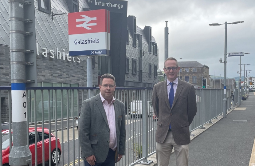 Craig and John Lamont at Galashiels Station