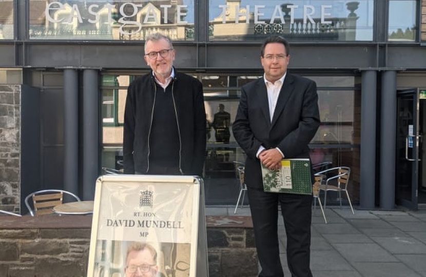 David and Craig outside of Eastgate Theatre in Peebles