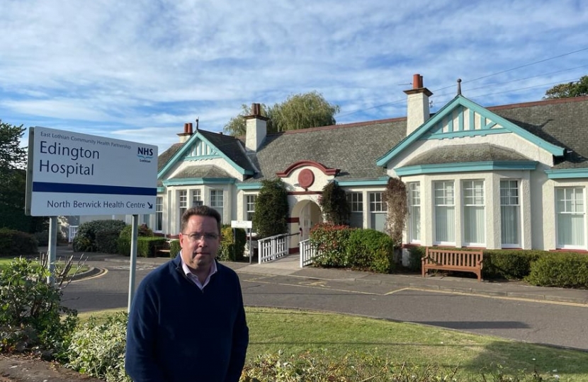 Craig outside of Edington Cottage Hospital in North Berwick