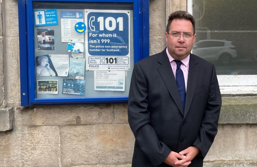 Craig Hoy MSP at Haddington Police Station.