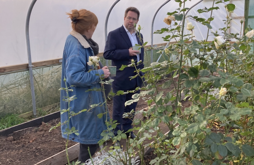 Craig Hoy MSP and Fiona Inglis at PYRUS' Victorian Walled Garden