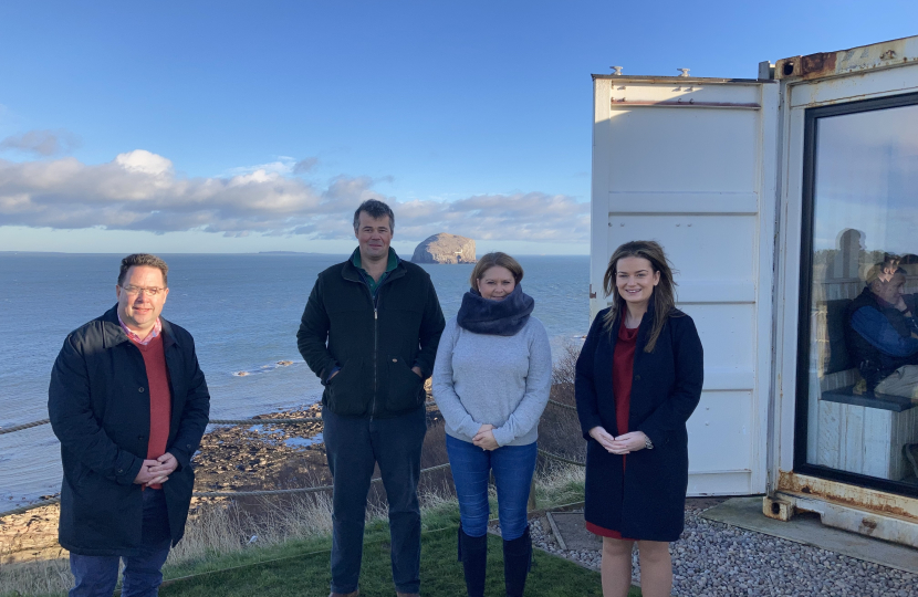 Craig Hoy MSP (left) and North Berwick Coastal candidate Judy Lockhart-Hunter (right) joined owners Stuart and Jo McNicol at Drift.