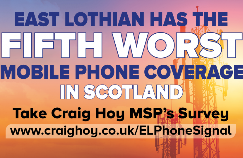 East Lothian Mobile Phone Signal Grahpic