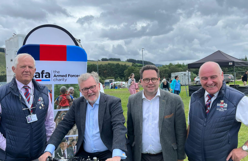 Craig Hoy MSP and David Mundell MSP with representatives from SSAFA