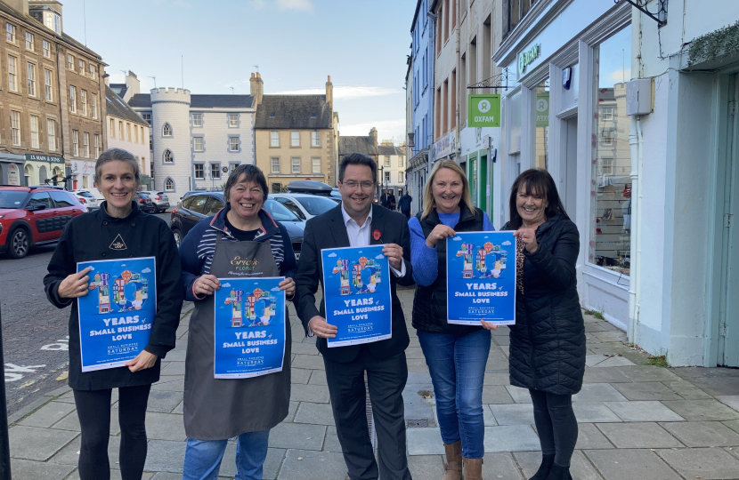 Craig Hoy MSP met with retailers for small business saturday