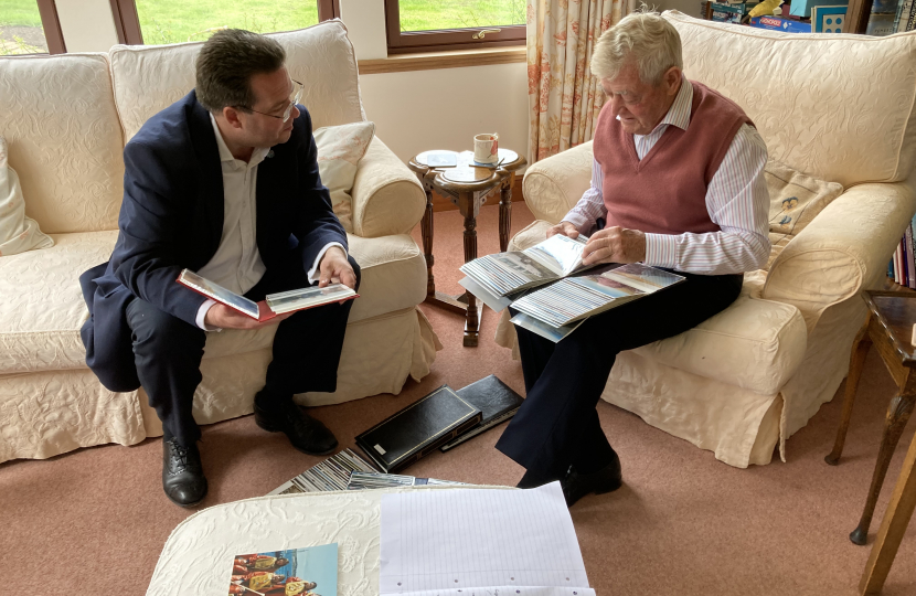 Craig Hoy MSP and Neil Rankin discussing the Falkland Islands