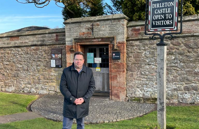 Craig Hoy MSP at Dirleton Castle.