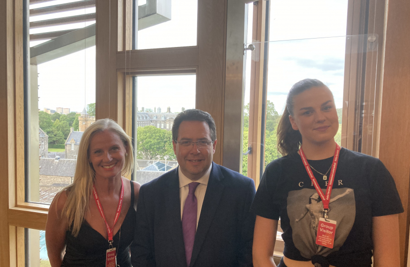 (left-to-right) Angie Davie, Craig Hoy MSP and Anna Scott