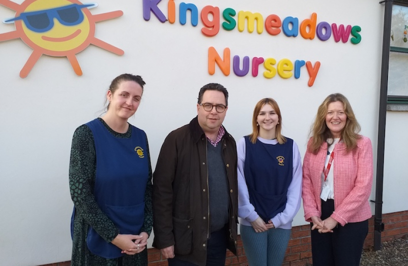 Craig Hoy MSP at Kingsmeadows Nursery