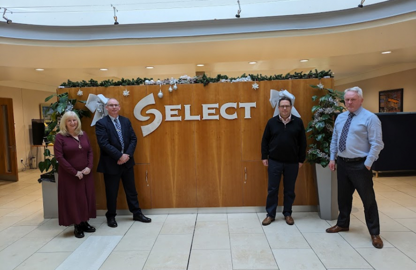 (left-to-right) Fiona Harper (Director of Employment & Skills); Alan Wilson (Managing Director); Craig Hoy MSP; and Bob Cairney (Director of Technical Services)