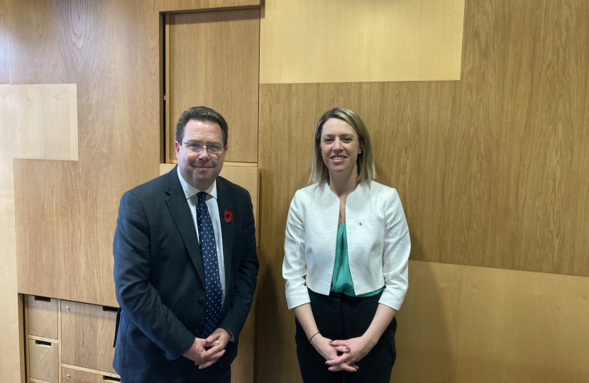 Craig Hoy MSP meeting the Scottish Transport Minister Jenny Gilruth