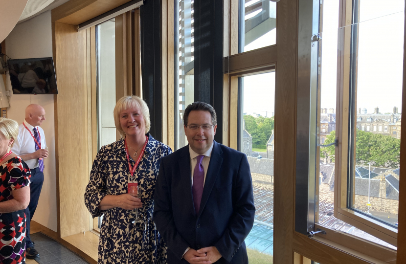 Elaine Clarke with Craig Hoy MSP