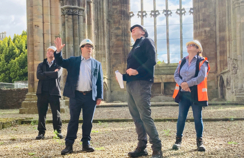 Craig Hoy and Cllr Jenny Linehan at Melrose Abbey