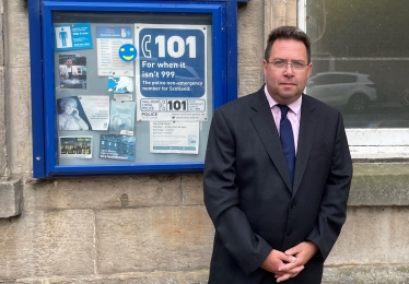 Craig Hoy MSP at Haddington Police Station.