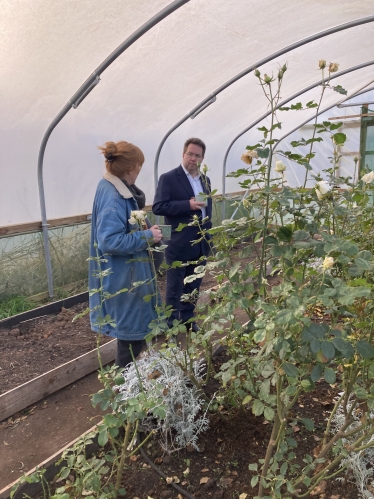 Craig Hoy MSP and Fiona Inglis at PYRUS' Victorian Walled Garden