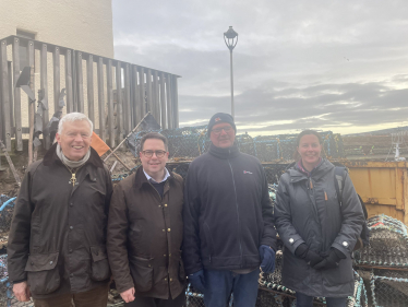 (left-to-right) Alasdair Swan, Craig Hoy MSP, Denholm Horsburgh and Fiona Kibby