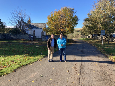 Craig Hoy MSP and Donna Collins in Oldhamstocks