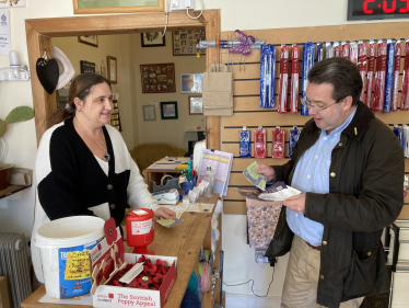 Craig Hoy visited Marys flowers in Dunbar