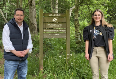 Craig Hoy MSP at Pressmennan Wood