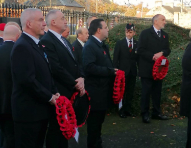 EL-HL Craig Hoy MSP attending Haddington remembrance service 2022