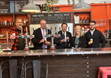 (left-to-right) Jamie Delap, Barry Watts, Craig Hoy MSP, Anne Thoms and Paul Togneri