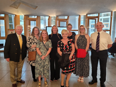 (top-left to bottom-right) Ian Gibson, Carolyn Murray, Karla Green, Alison Hunton, Alice Hunton, Rab Moran, Lyn Hamilton and Pat Lemmon