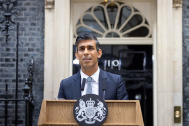 Rt Hon Rishi Sunak MP giving his first speech as Prime Minister of the United Kingdom.